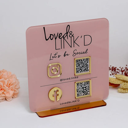 1. QR code sign
2. Social media sign
3. Business sign
